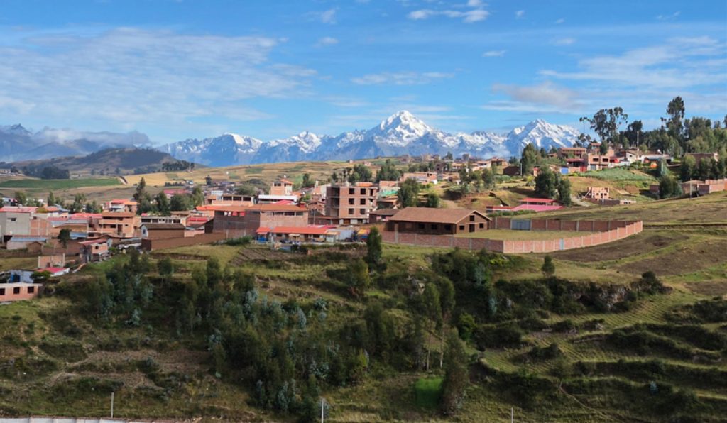 Snow capped Andean mountains.